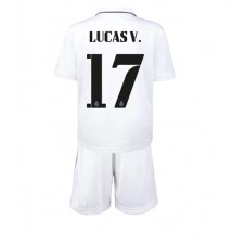 Real Madrid Lucas Vazquez #17 Hjemmedraktsett Barn 2022-23 Kortermet (+ korte bukser)